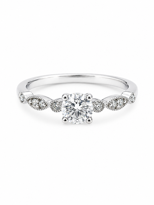 Bague Solitaire Or 14K Diamant Lab 0,50ct