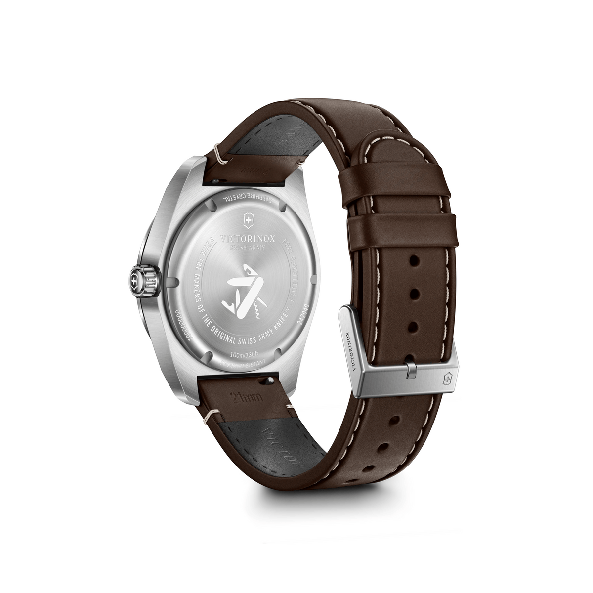 Montre Victorinox Swiss Army 42 mm cadran bleu, fond vissé en acier