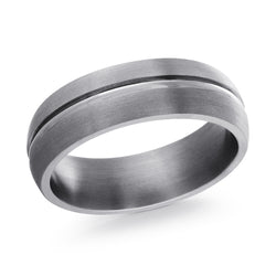 Bague Tantale Lignes Rainurées – Alliance Homme Malo